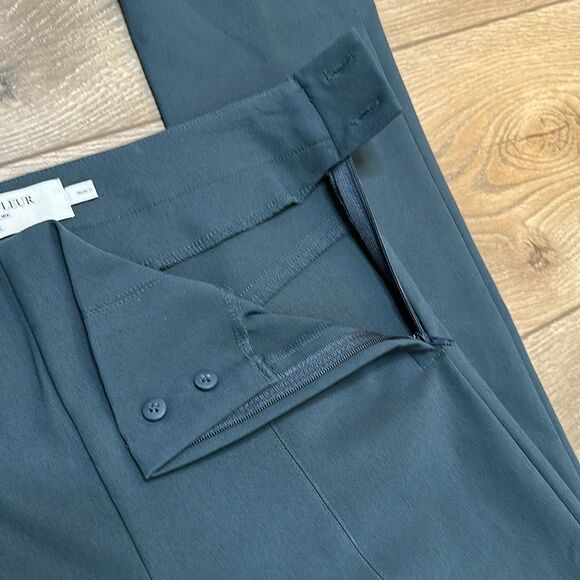 MM Lafluer The Foster Cigarette Lakeside Blue Powerstretch Ankle Pants Size 2 - Picture 5 of 13